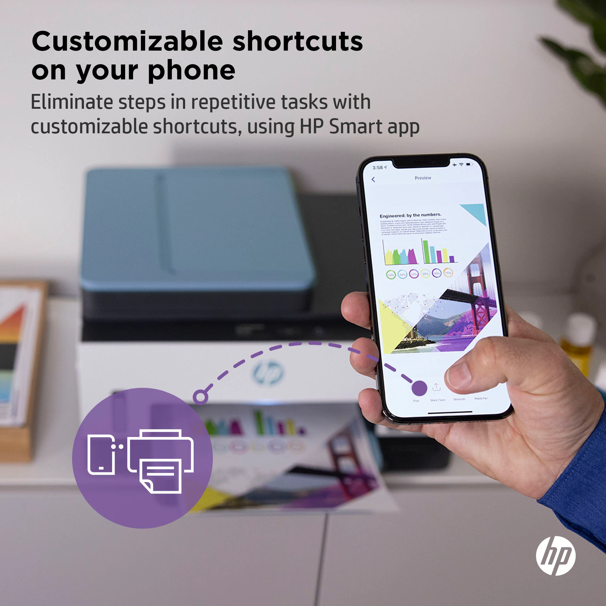 HP Smart Tank 7602 All-in-One Printer view 3